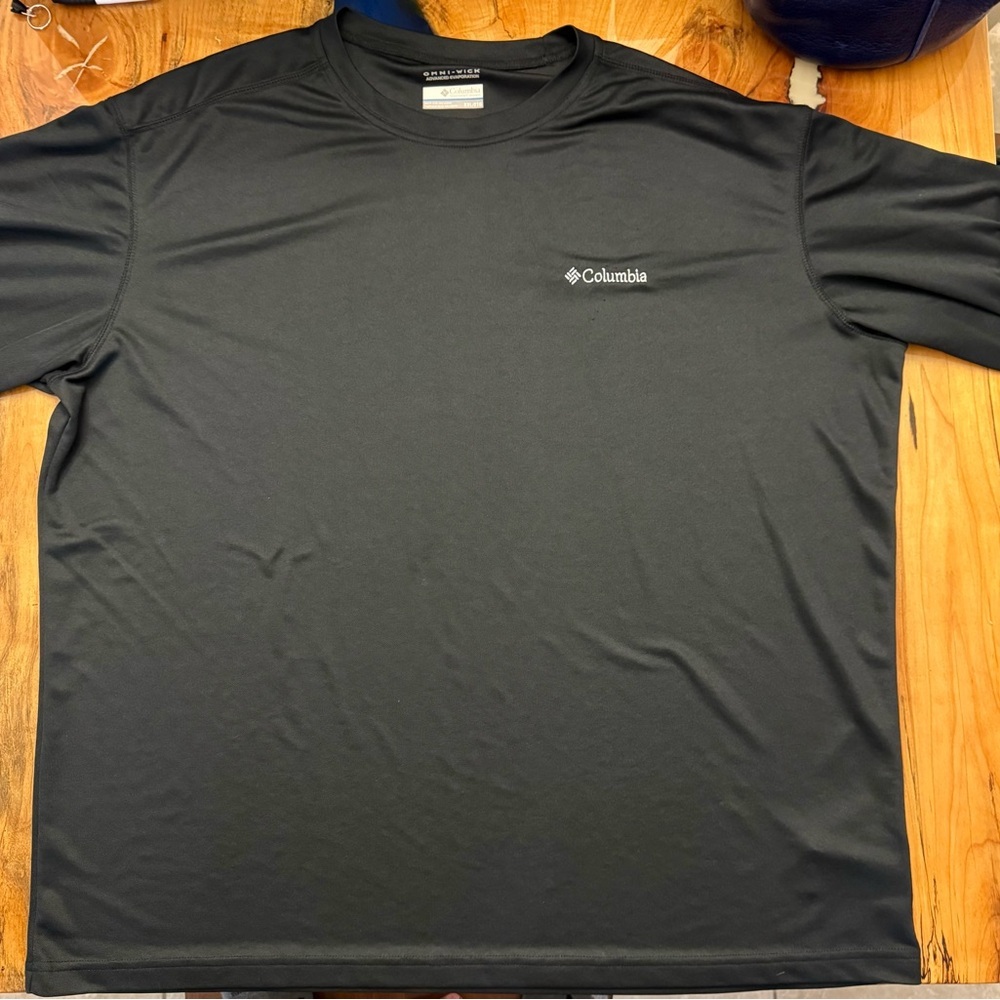 Columbia Omni-Wick Long Sleeve Shirt Mens XXL 2XT Black Performance Athletic Tee - Picture 3 of 10